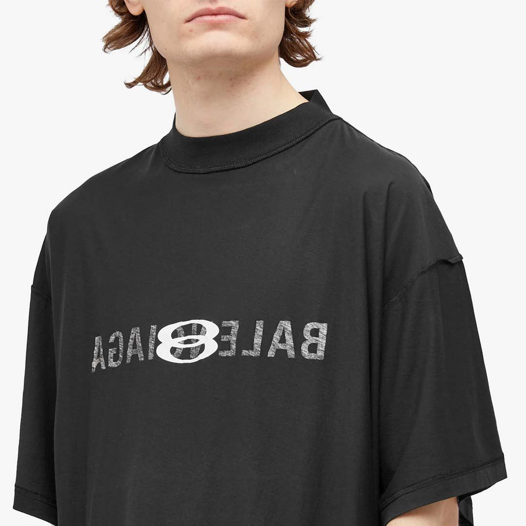 Balenciaga AI Logo Inside Out Oversized Tee Black by Balenciaga - NWAHYPE No.1 for streetwear T-Shirts in USA