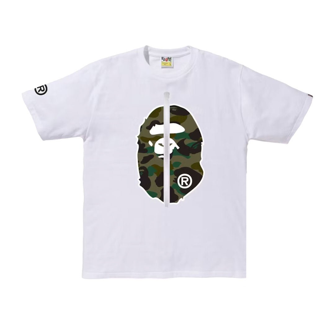BAPE 1st Camo 2nd Ape Tee White/Green by Bape - NWAHype 1 for streetwear T-Shirts in USA