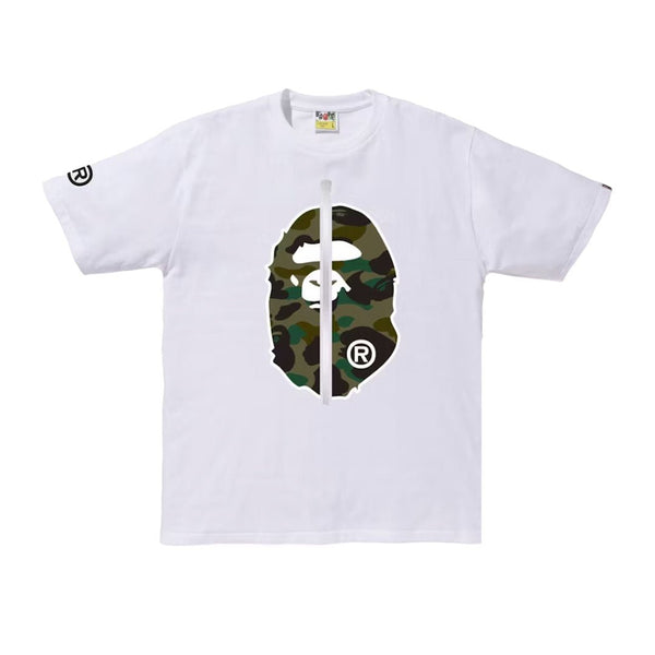 BAPE 1st Camo 2nd Ape Tee White/Green by Bape - NWAHype 1 for streetwear T-Shirts in USA