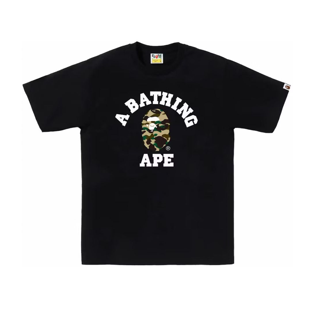 BAPE 1st Camo College Tee Black/Yellow by Bape - NWAHype 1 for streetwear T-Shirts in USA