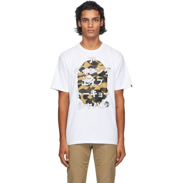 Bape 1st Camo Katakana White Big Ape Tee by Bape - NWAHYPE No.1 for streetwear T-Shirts in USA