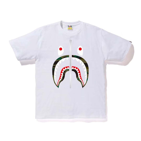 BAPE 1st Camo Shark Tee White Green by Bape - NWAHYPE No.1 for streetwear T-Shirts in USA