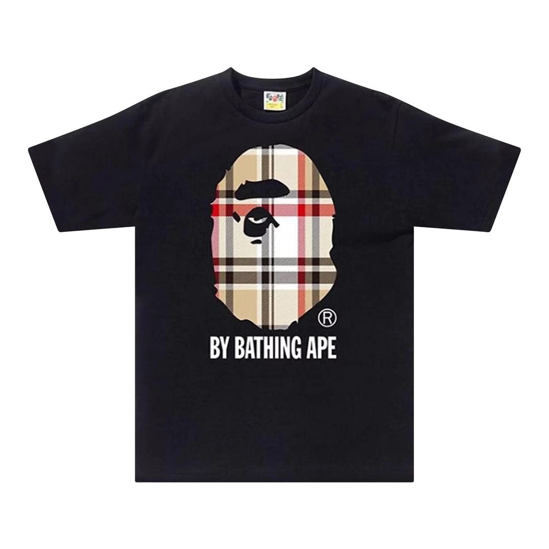 BAPE A Bathing Ape Check by Bathing Tee Black/Beige by Bape - NWAHype 1 for streetwear T-Shirts in USA