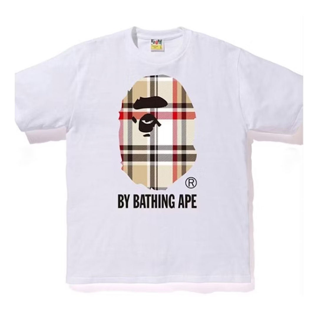 BAPE A Bathing Ape Check by Bathing Tee White/Beige by Bape - NWAHype No.1 for streetwear T-Shirts in USA