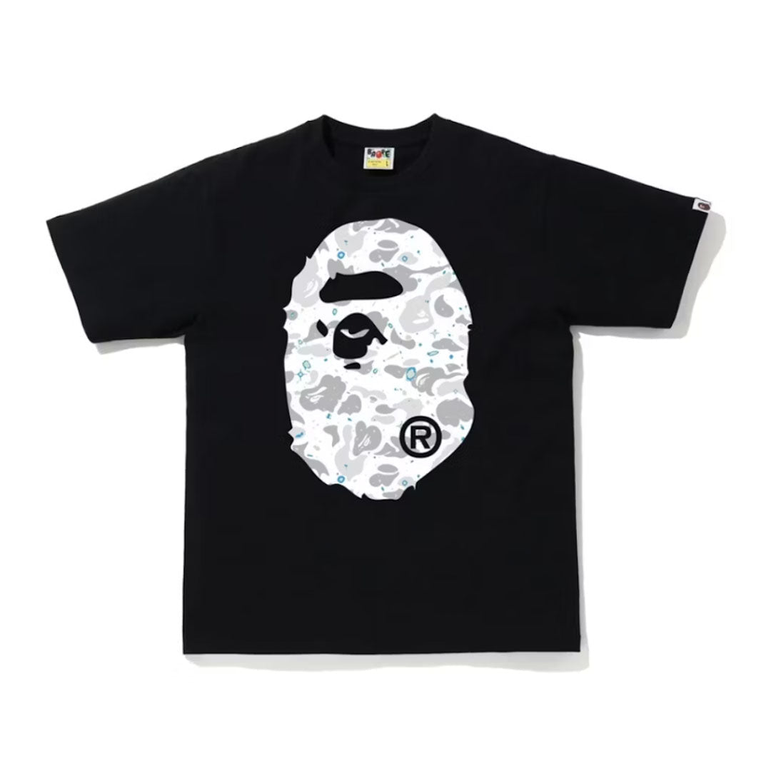 BAPE A Bathing Ape Space Camo Big Ape Head Tee Black by Bape - NWAHype 1 for streetwear T-Shirts in USA