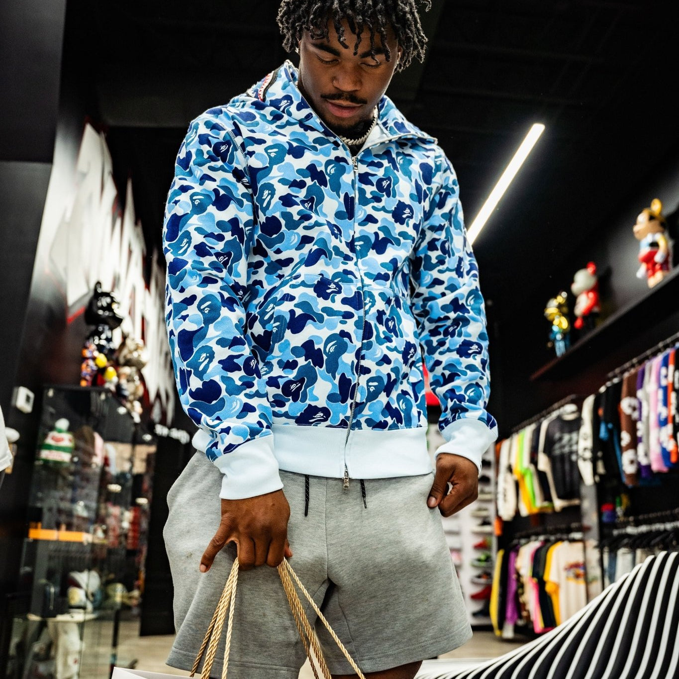 BAPE ABC Camo Shark Full Zip Hoodie 'Blue' by Bape - NWAHype 1 for streetwear Hoodies in USA