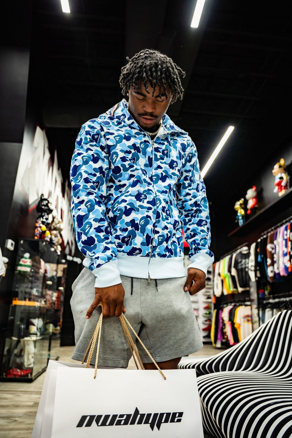 BAPE ABC Camo Shark Full Zip Hoodie 'Blue' by Bape - NWAHype 1 for streetwear Hoodies in USA