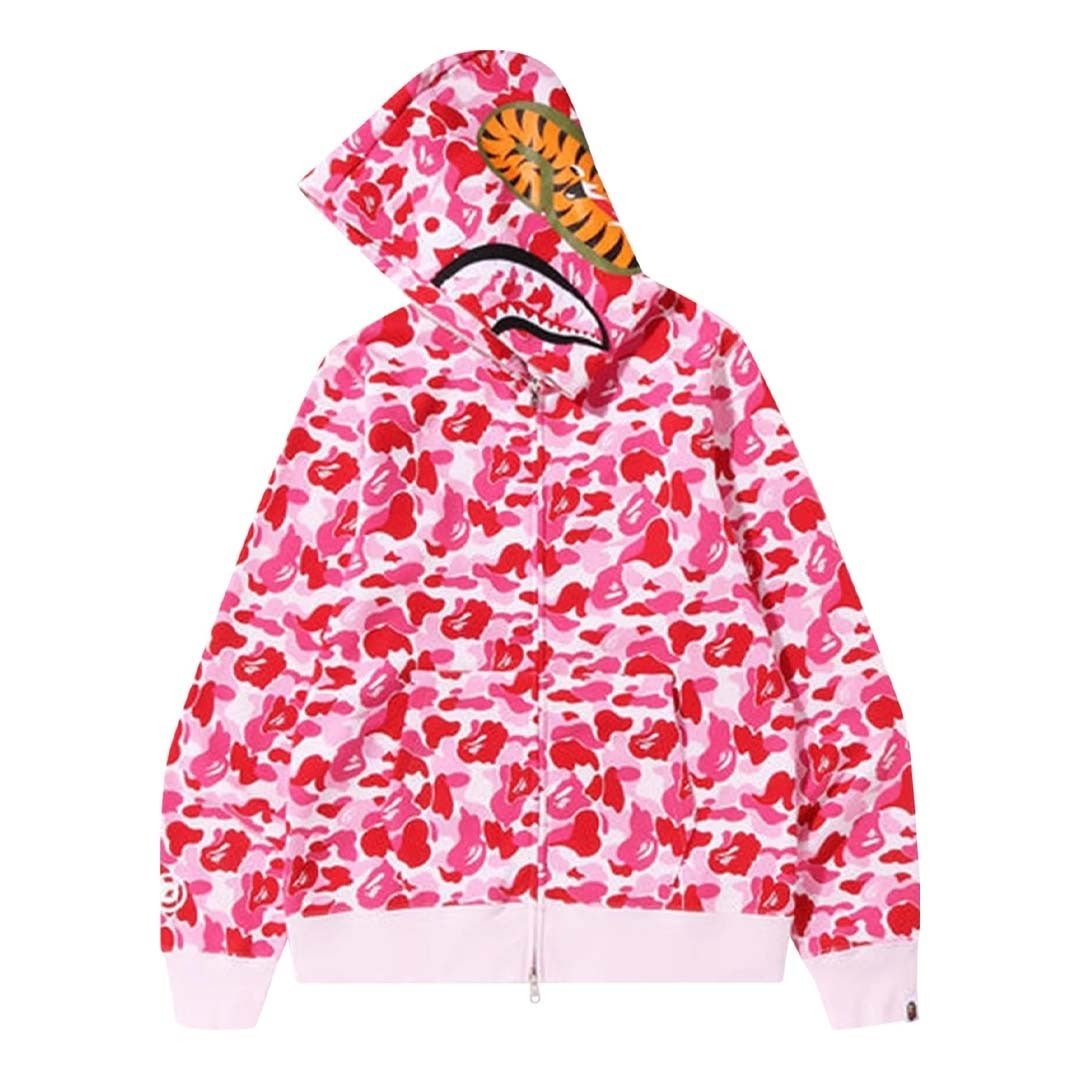 BAPE ABC Camo Shark Full Zip Hoodie 'Pink' by Bape - NWAHype 1 for streetwear Hoodies in USA
