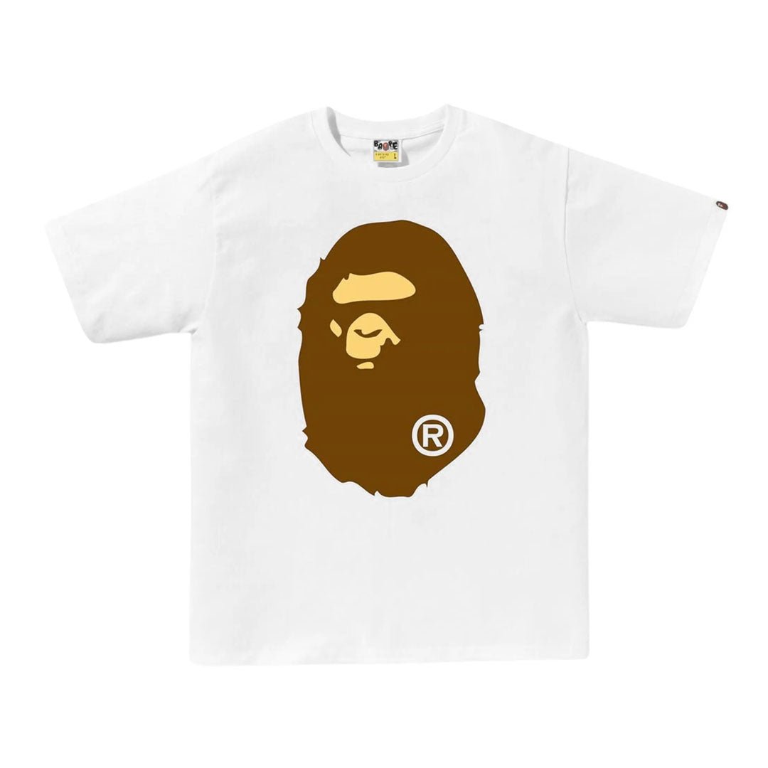 BAPE Big Ape Head Tee White/Brown by Bape - NWAHype 1 for streetwear T-Shirts in USA