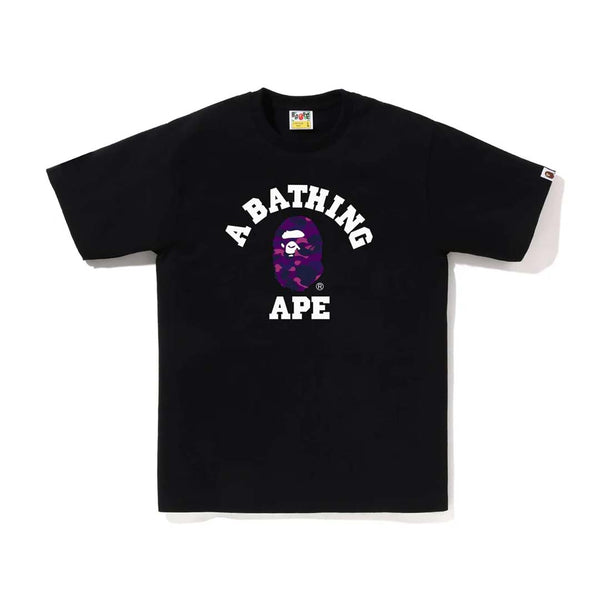 Bape College Black Purple Tee by Bape - NWAHYPE No.1 for streetwear T-Shirts in USA