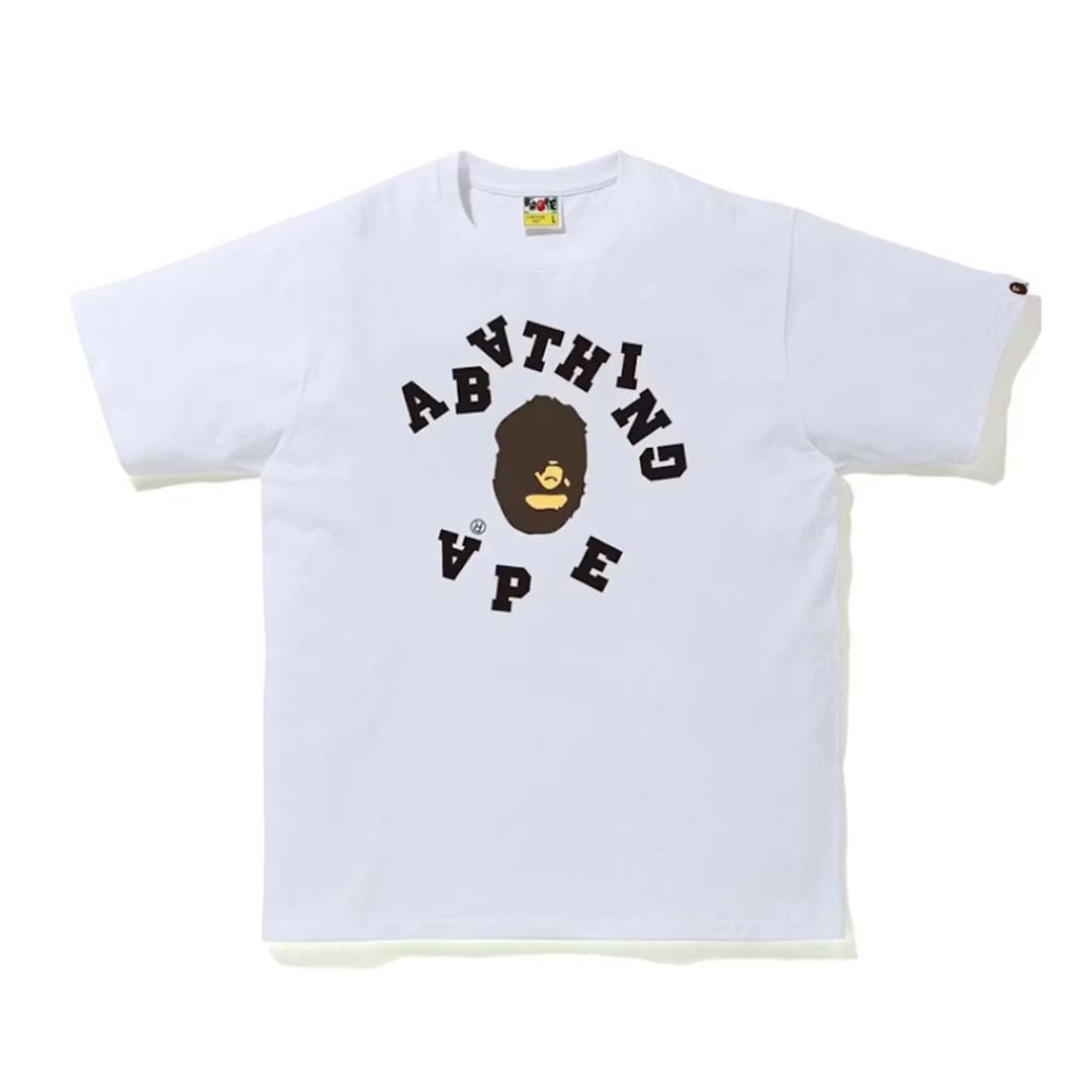 Bape College Broken Tee White by Bape - NWAHYPE No.1 for streetwear T-Shirts in USA