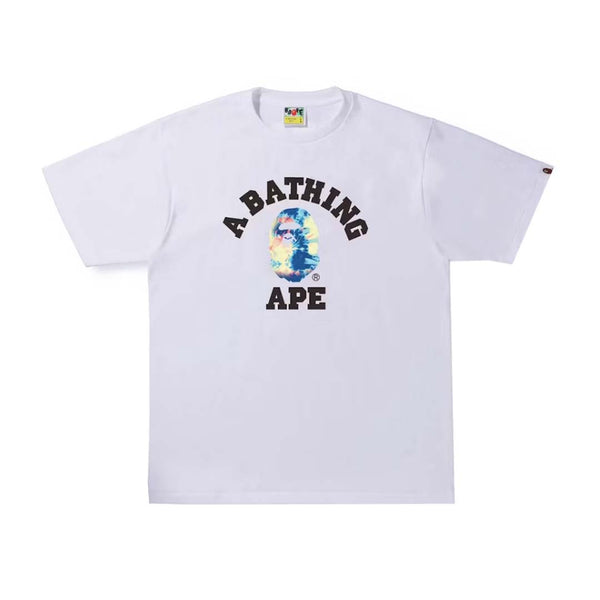 Bape College Tie Dye Tee White Multi by Bape - NWAHYPE No.1 for streetwear T-Shirts in USA
