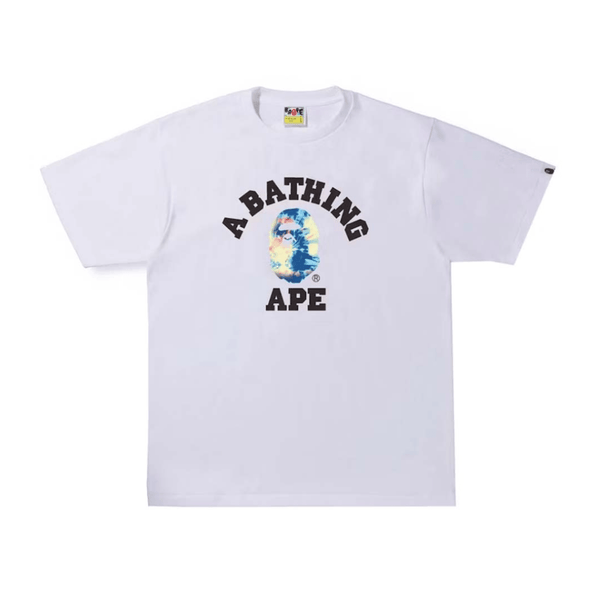Bape College Tie Dye Tee White Multi by Bape - NWAHYPE No.1 for streetwear T-Shirts in USA