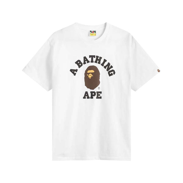 Bape College White Brown Tee by Bape - NWAHYPE No.1 for streetwear T-Shirts in USA