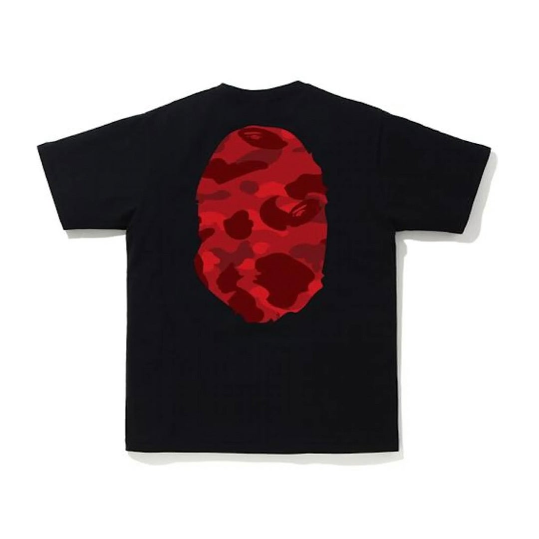 Bape Color Camo Big Ape Head Tee Black Red by Bape - NWAHYPE No.1 for streetwear T-Shirts in USA