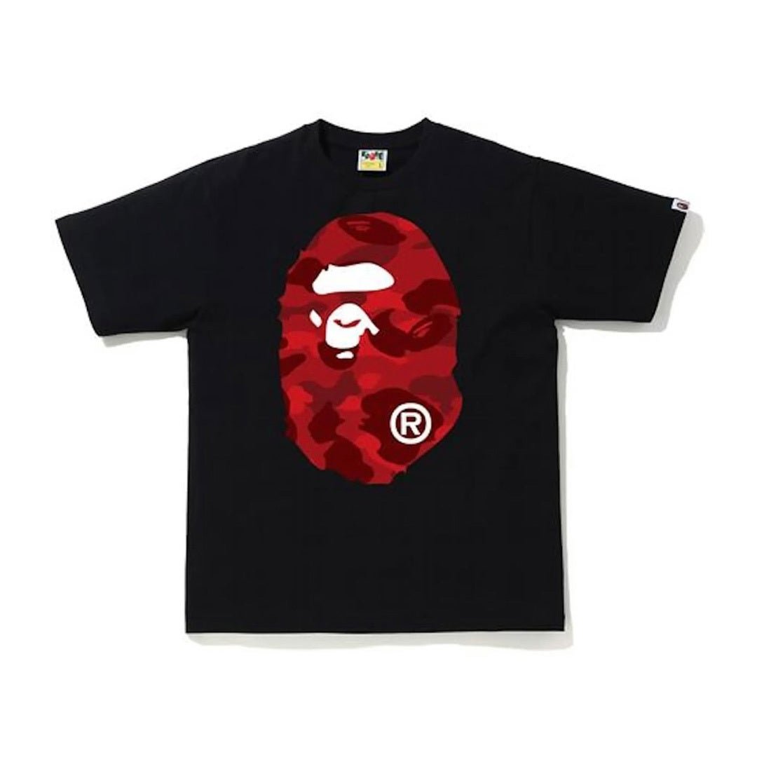 Bape Color Camo Big Ape Head Tee Black Red by Bape - NWAHYPE No.1 for streetwear T-Shirts in USA