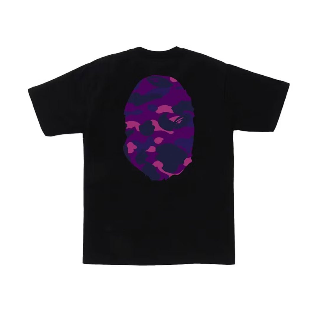 BAPE Color Camo Big Ape Head Tee Black/Purple by Bape - NWAHype 1 for streetwear T-Shirts in USA