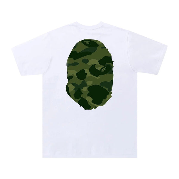 BAPE Color Camo Big Ape Head Tee White/Green by Bape - NWAHype 1 for streetwear T-Shirts in USA