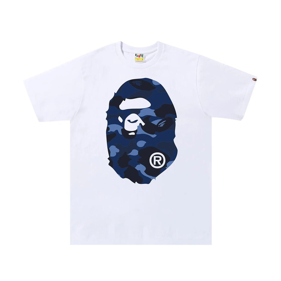 BAPE Color Camo Big Ape Head Tee 'White/Navy' by Bape - NWAHype 1 for streetwear T-Shirts in USA