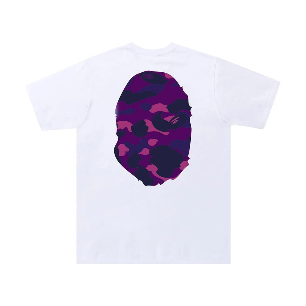 BAPe Color Camo Big Ape Head Tee White/Purple by Bape - NWAHype 1 for streetwear T-Shirts in USA