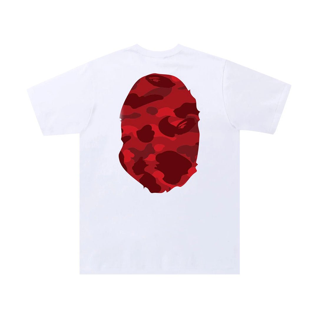 BAPE Color Camo Big Ape Head Tee 'White/Red' by Bape - NWAHype 1 for streetwear T-Shirts in USA