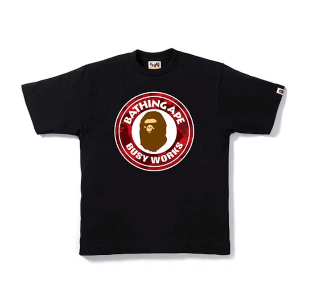 Bape Color Camo Busy Works Black Red Tee by Bape - NWAHYPE No.1 for streetwear T-Shirts in USA