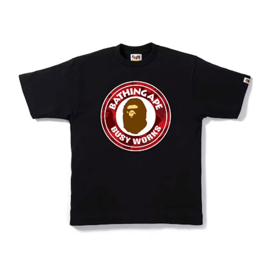 Bape Color Camo Busy Works Black Red Tee by Bape - NWAHYPE No.1 for streetwear T-Shirts in USA