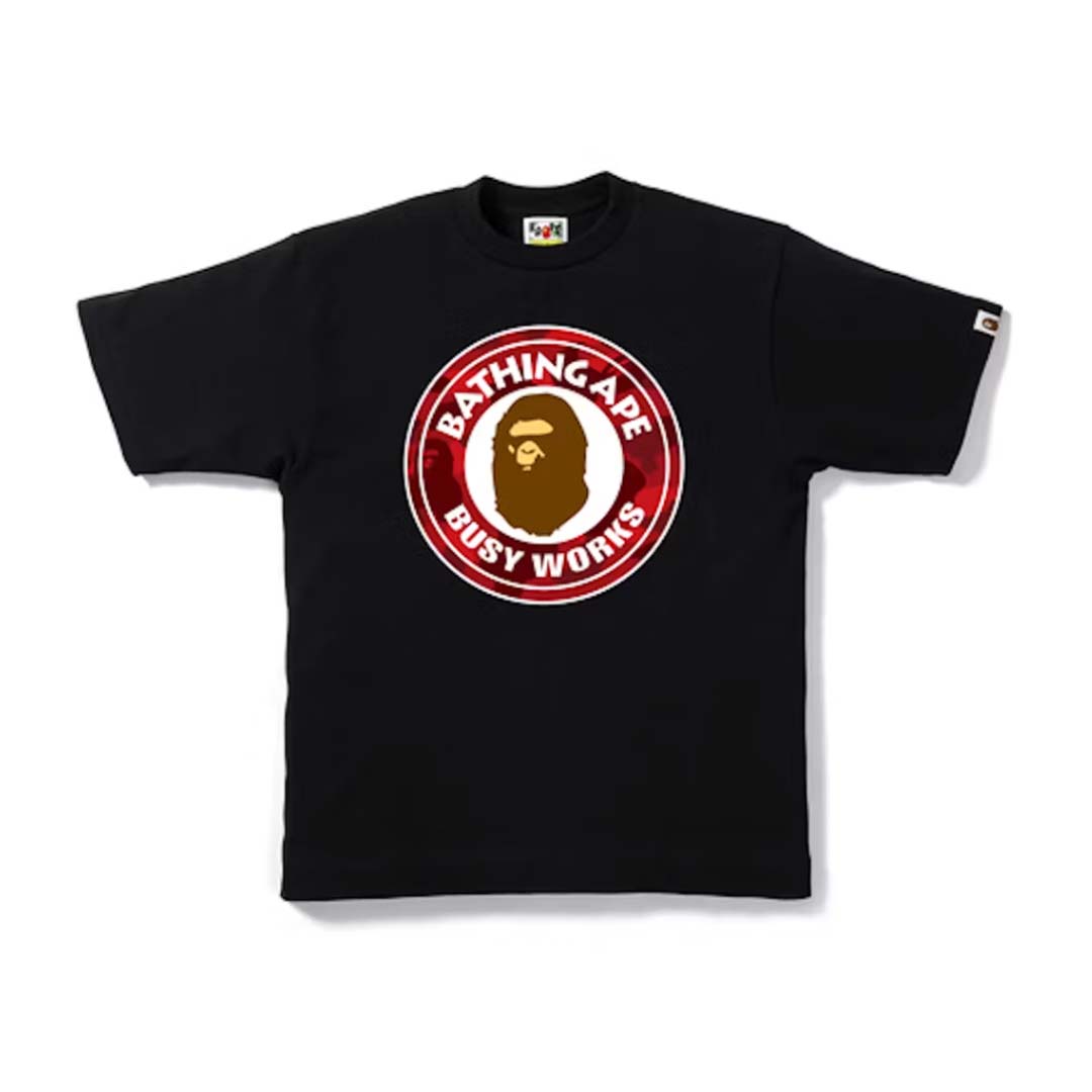 Bape Color Camo Busy Works Black Red Tee by Bape - NWAHYPE No.1 for streetwear T-Shirts in USA