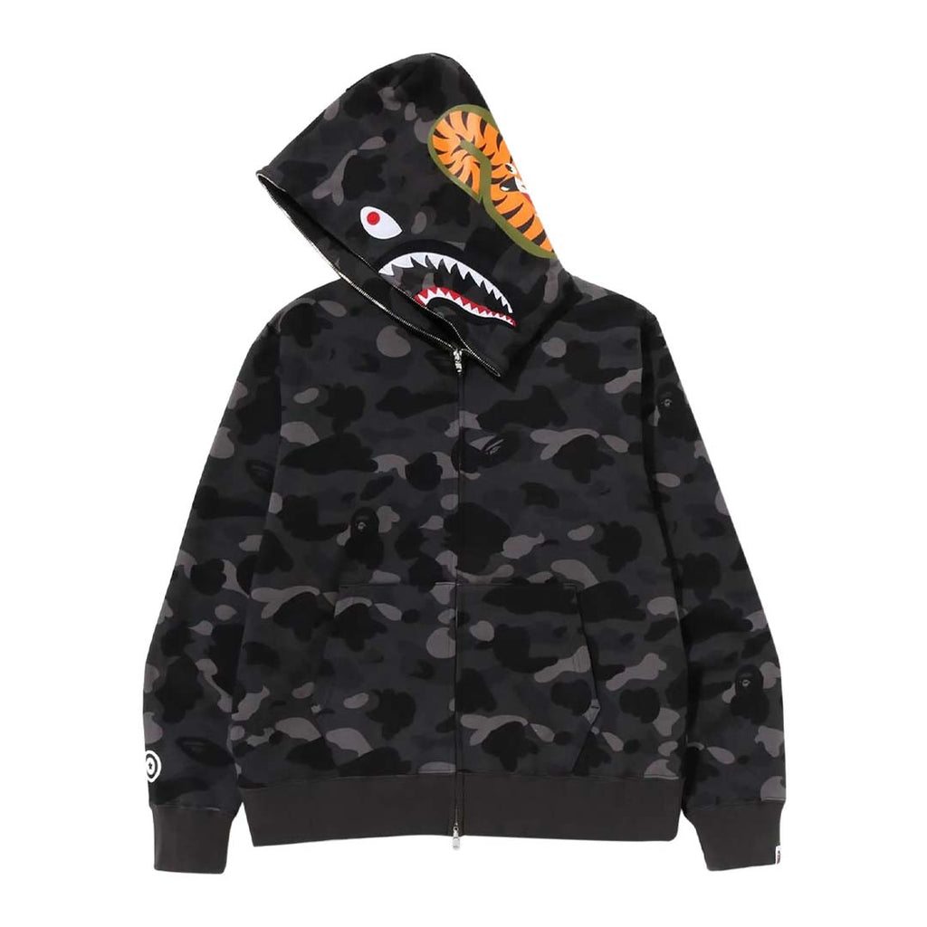 BAPE Color Camo Shark Full Zip Hoodie 'Grey/Black' by Bape - NWAHype No.1 for streetwear Hoodies in USA