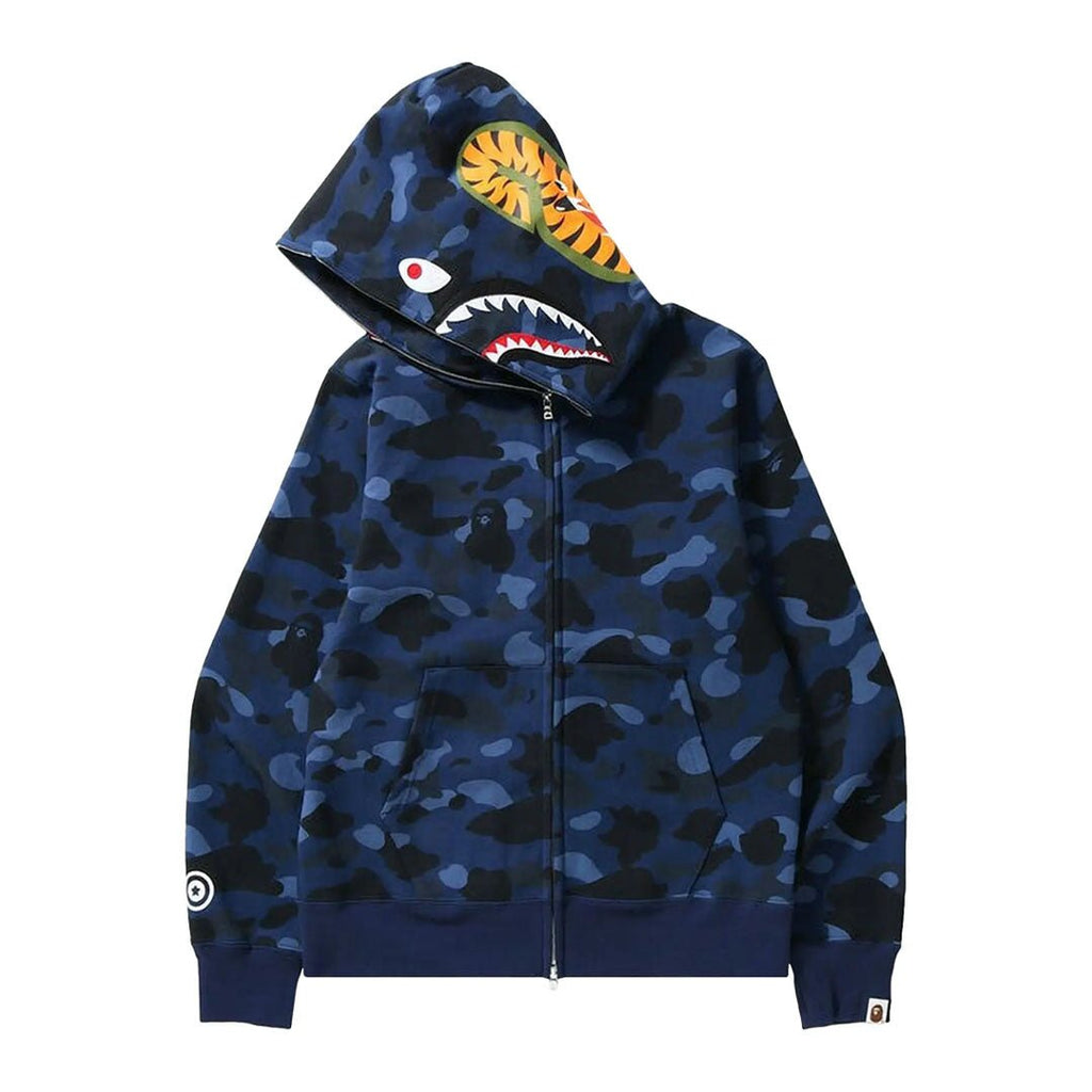 BAPE Color Camo Shark Full Zip Hoodie 'Navy' by Bape - NWAHype 1 for streetwear Hoodies in USA