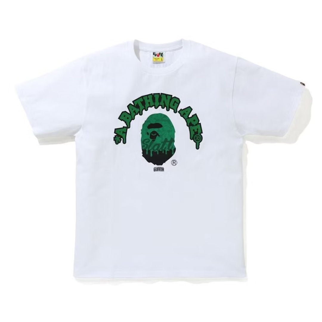 Bape Gunna White Green Tee Slatt by Bape - NWAHype 1 for streetwear T-Shirts in USA