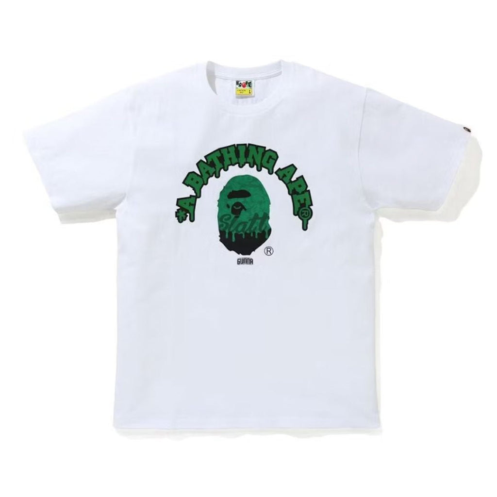 Bape Gunna White Green Tee Slatt by Bape - NWAHype 1 for streetwear T-Shirts in USA