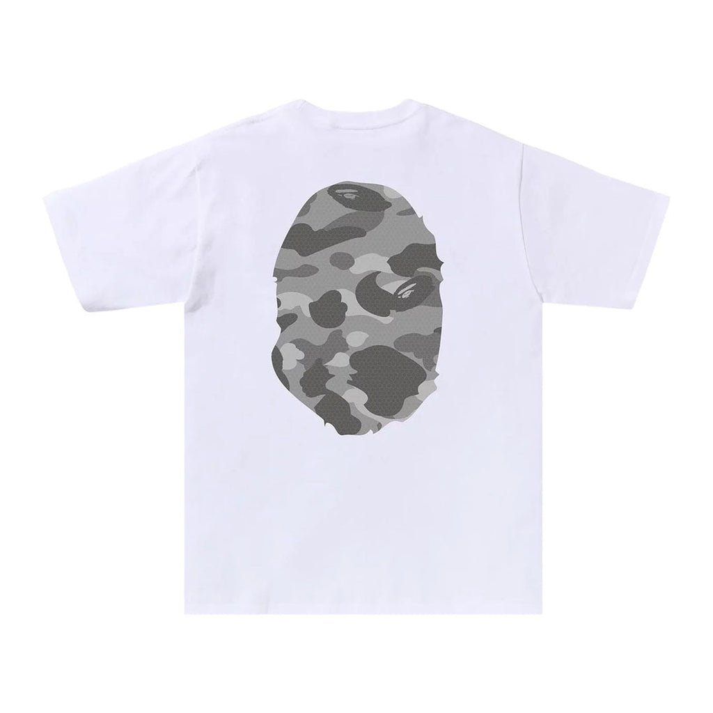 BAPE Honeycomb Camo Big Ape Head Tee White Grey by Bape - NWAHYPE No.1 for streetwear T-Shirts in USA