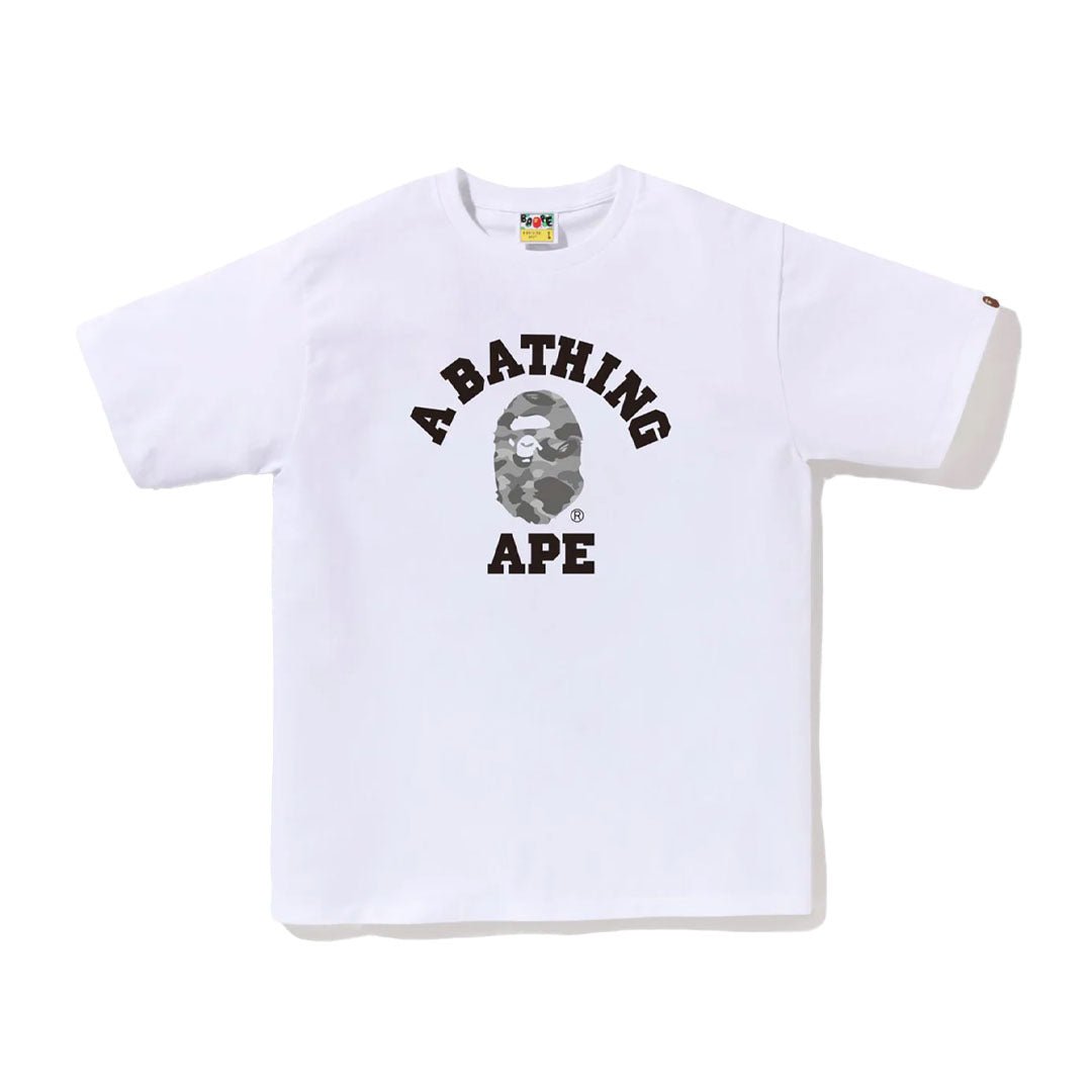 BAPE Honeycomb Camo College Tee White by Bape - NWAHype 1 for streetwear T-Shirts in USA