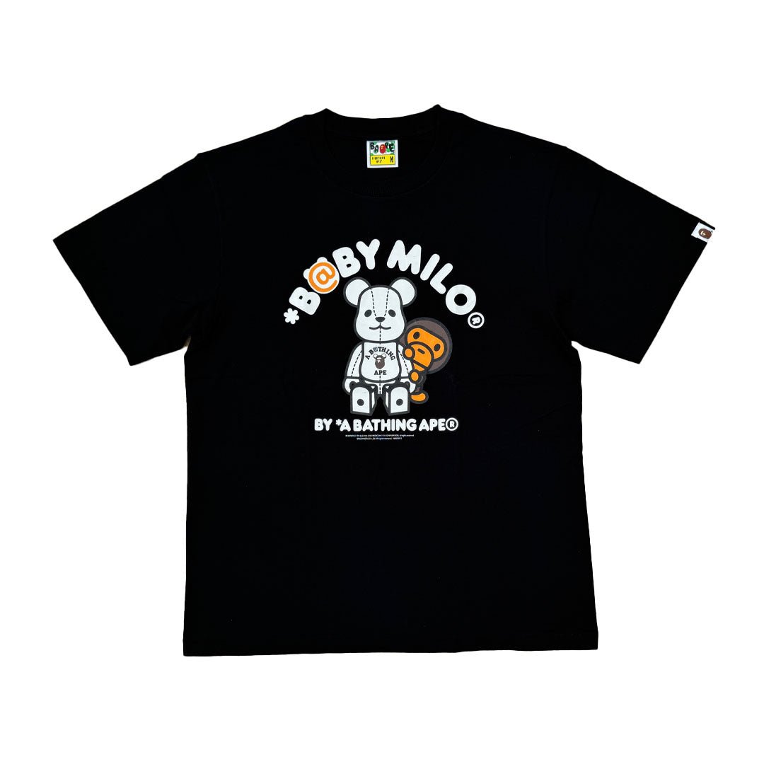 BAPE Medicom Bearbrick Baby Milo Black Tee by Bape - NWAHype 1 for streetwear T-Shirts in USA