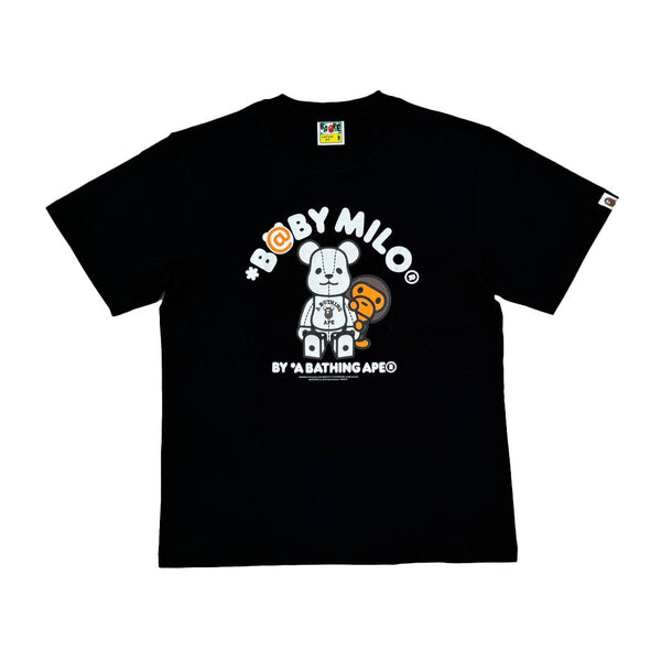BAPE Medicom Bearbrick Baby Milo Black Tee by Bape - NWAHype 1 for streetwear T-Shirts in USA