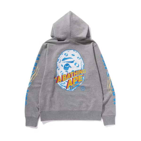BAPE Moon Japan Ape Head Pullover Hoodie Grey by Bape - NWAHYPE No.1 for streetwear Hoodies in USA