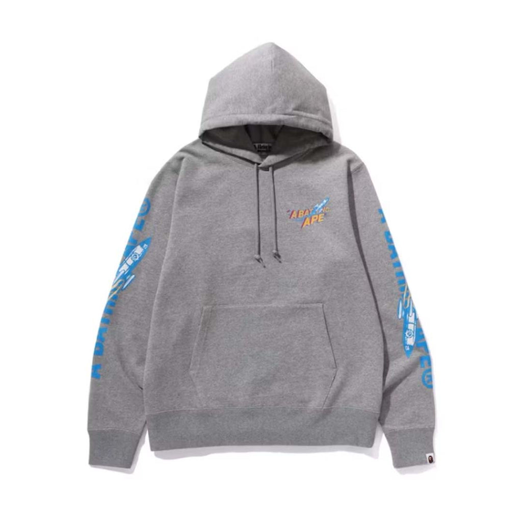 BAPE Moon Japan Ape Head Pullover Hoodie Grey by Bape - NWAHYPE No.1 for streetwear Hoodies in USA