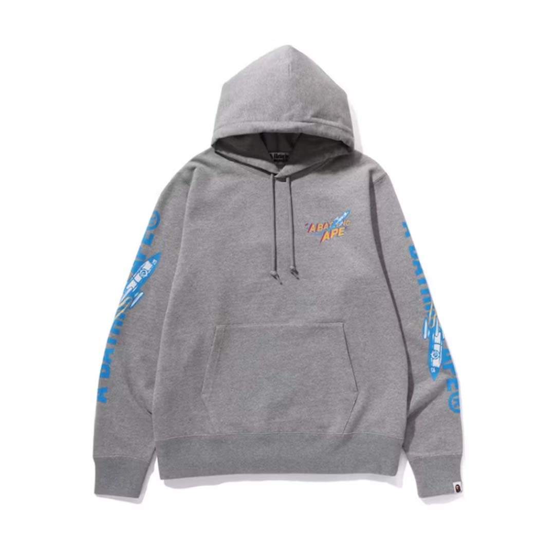 BAPE Moon Japan Ape Head Pullover Hoodie Grey by Bape - NWAHYPE No.1 for streetwear Hoodies in USA