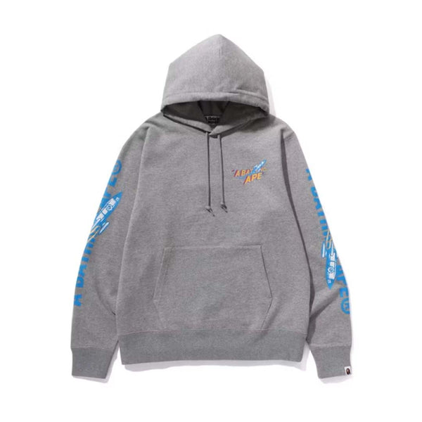 BAPE Moon Japan Ape Head Pullover Hoodie Grey by Bape - NWAHYPE No.1 for streetwear Hoodies in USA
