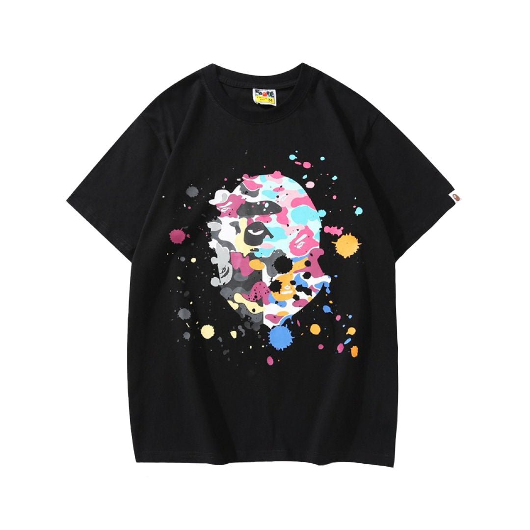 Bape Multi Camo Splatter Black Tee by Bape - NWAHYPE No.1 for streetwear T-Shirts in USA