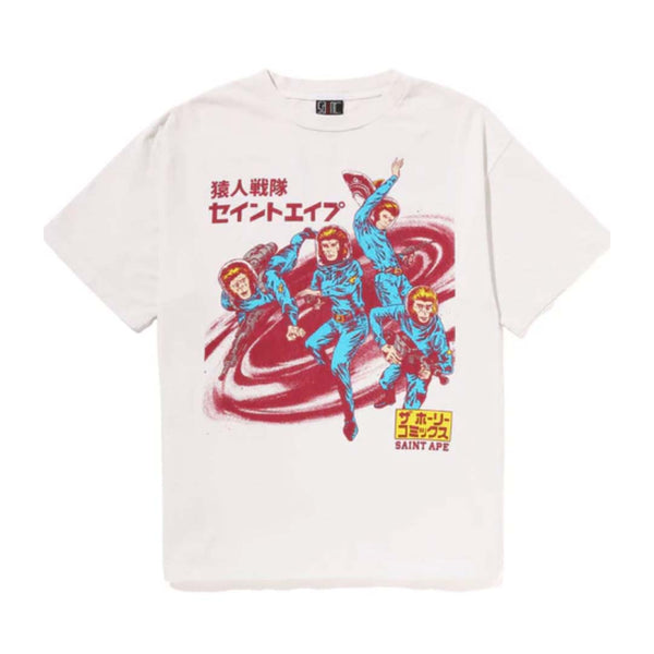 Bape Saint Michael Squadron Tee Vintage White by Bape - NWAHype No.1 for streetwear T-Shirts in USA