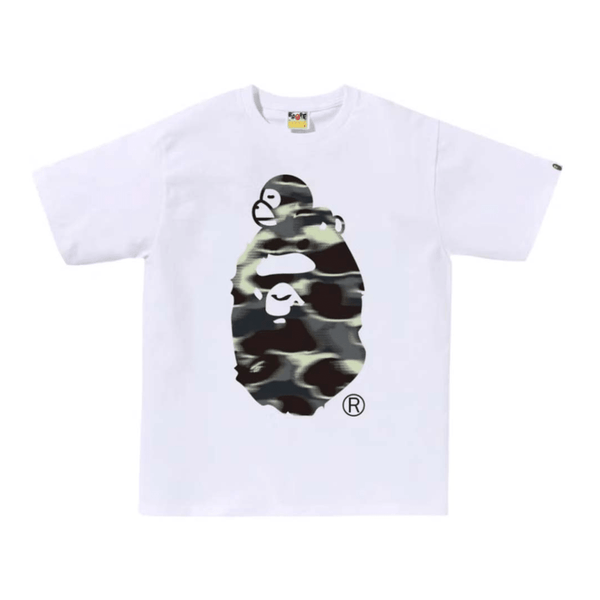 Bape Screen Camo Milo Big Ape Head Tee White Black Green by Bape - NWAHYPE No.1 for streetwear T-Shirts in USA