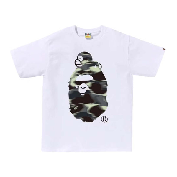 Bape Screen Camo Milo Big Ape Head Tee White Black Green by Bape - NWAHYPE No.1 for streetwear T-Shirts in USA