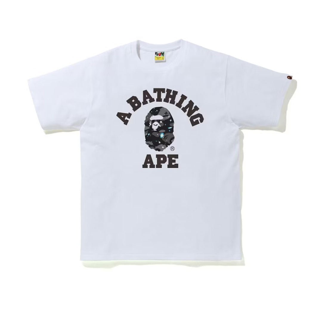 BAPE Space Camo Print College Tee White by Bape - NWAHype 1 for streetwear T-Shirts in USA