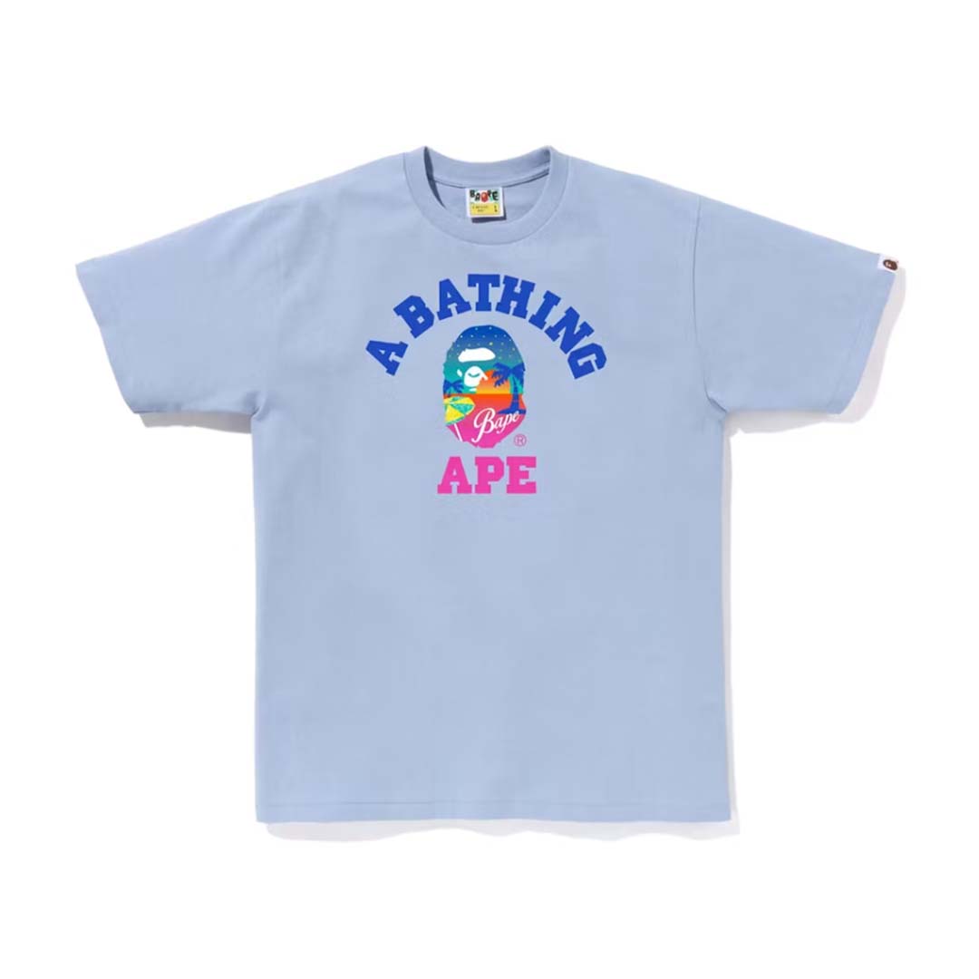 BAPE Sunset Beach Tee Sax by Bape - NWAHYPE No.1 for streetwear T-Shirts in USA