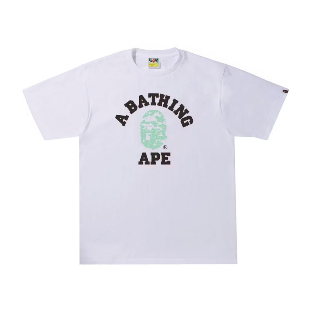 BAPE Text Code Camo College Tee White by Bape - NWAHype 1 for streetwear T-Shirts in USA
