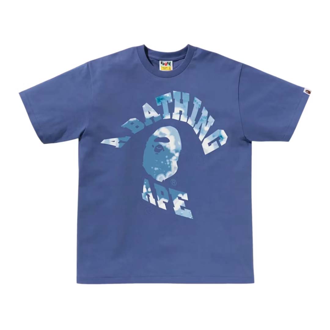BAPE Tie Dye Twist College Tee Navy by Bape - NWAHYPE No.1 for streetwear T-Shirts in USA