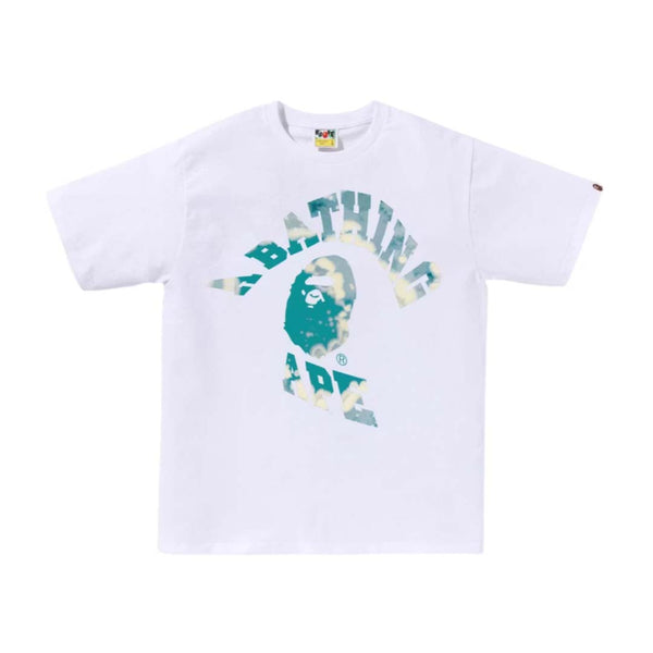 BAPE Tie Dye Twist College Tee White Blue by Bape - NWAHYPE No.1 for streetwear T-Shirts in USA