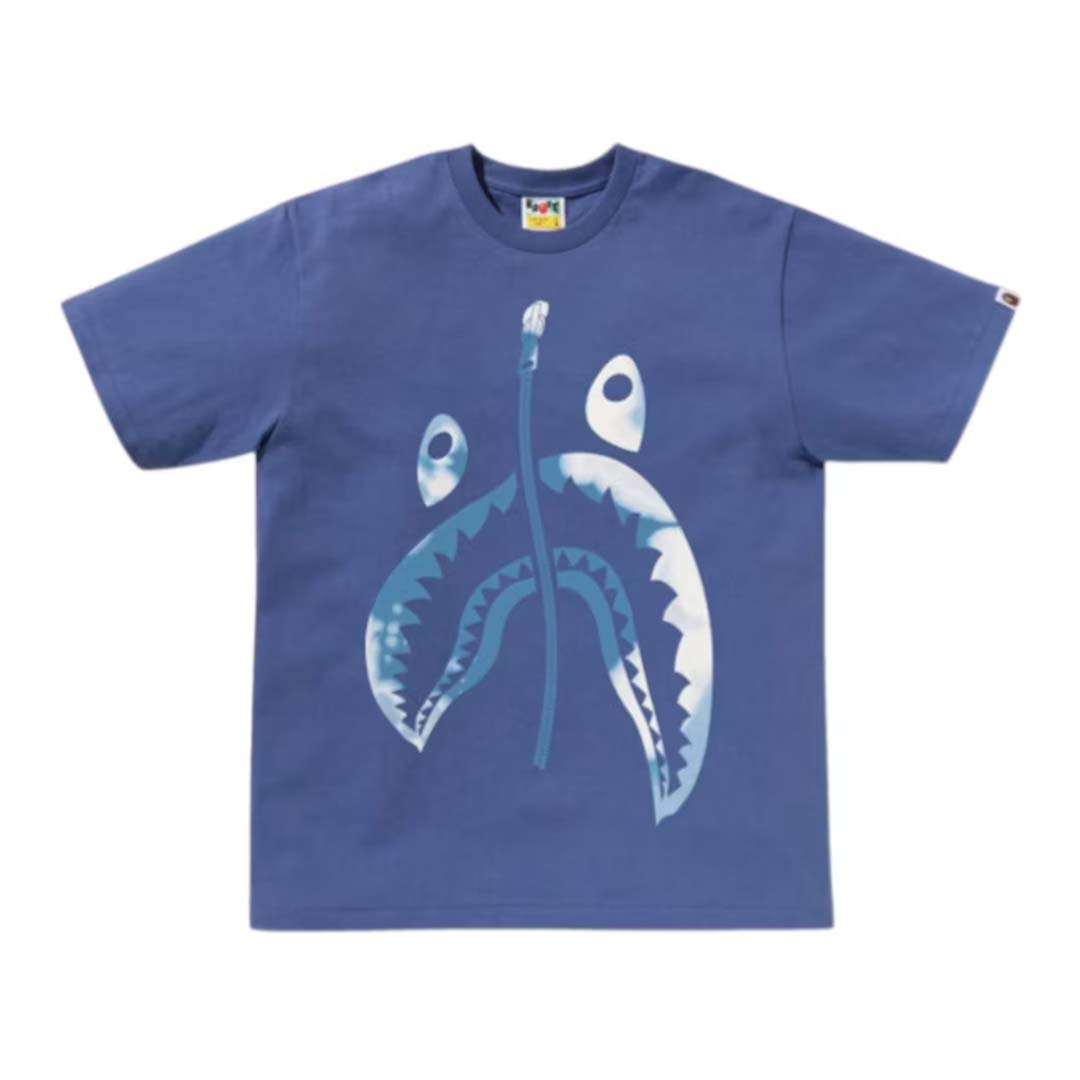BAPE Tie Dye Twist Shark Tee Navy by Bape - NWAHYPE No.1 for streetwear T-Shirts in USA